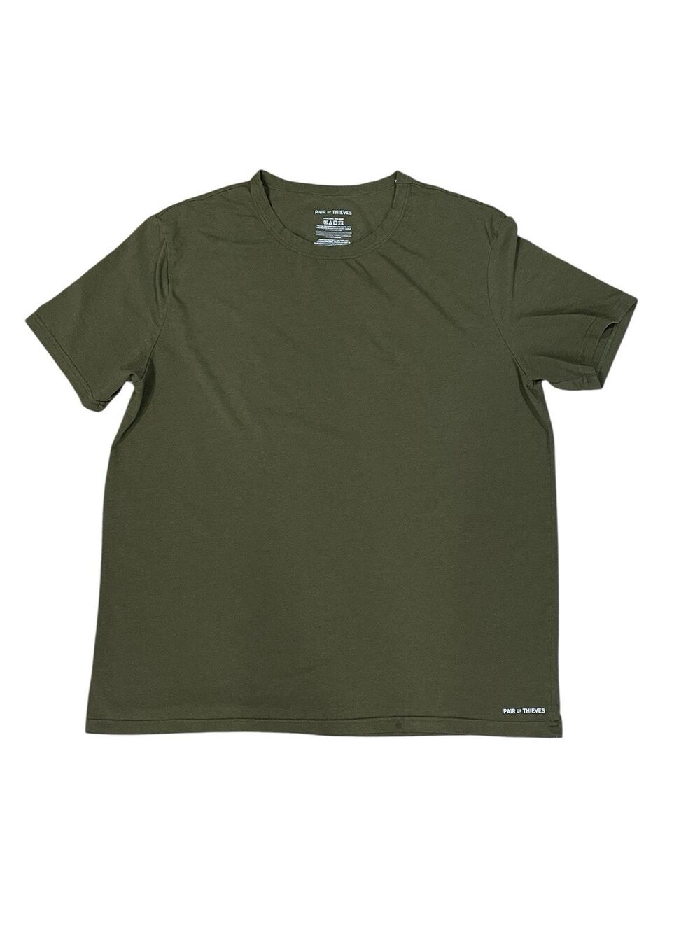 Pair Of Thieves Cotton Viscose Short Sleeve T Shirt Men's XL Solid Green Olive